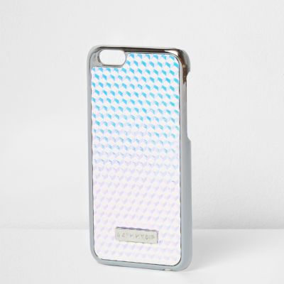 Silver and blue skinny dip iPhone 6 case